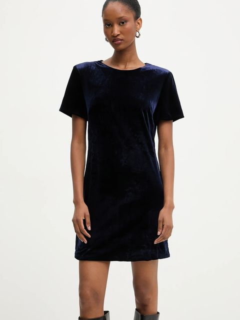 Answear.LAB sukienka kolor granatowy mini dopasowana