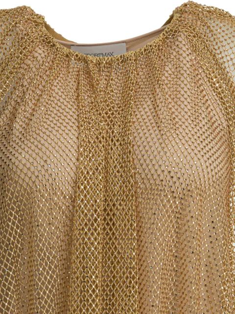 Max Mara embellishment crew neck top - Brown