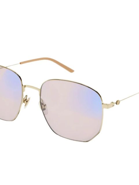 Gucci Eyewear geometric-frame sunglasses - Gold - zdjęcie produktu nr 2