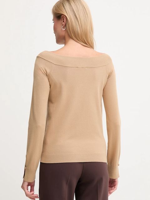 United Colors of Benetton sweter damski kolor zielony lekki 1W2AD10E0