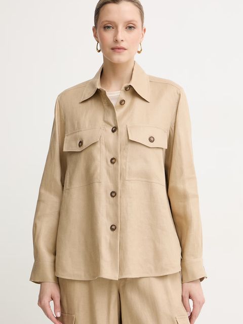 Weekend Max Mara kurtka koszulowa damska lniana - zdjęcie produktu nr 1