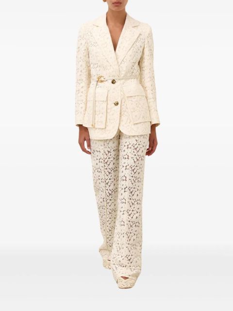 ZIMMERMANN Illuminate lace trousers - Neutrals