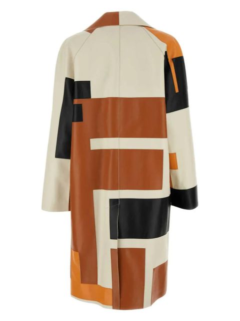 FENDI geometric-print overcoat - Neutrals - zdjęcie produktu nr 2
