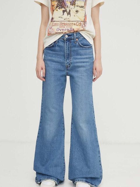 Levi's jeansy RIBCAGE BELLS damskie high waist - zdjęcie produktu nr 2