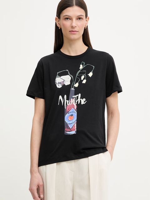 MUNTHE t-shirt damski bawełniany BILCIS - zdjęcie produktu nr 2