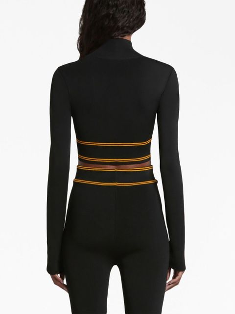 Marni logo-underband cropped jumper - Black