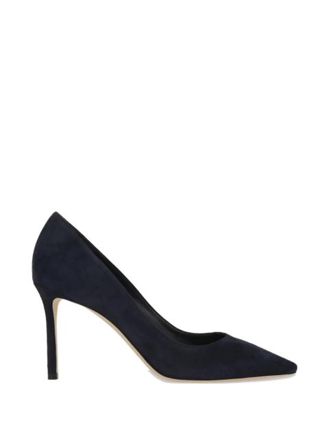 Jimmy Choo Romy 85 pointed-toe suede pumps - Blue - zdjęcie produktu nr 1