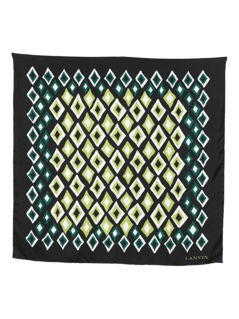 Lanvin diamond-print scarf - Black