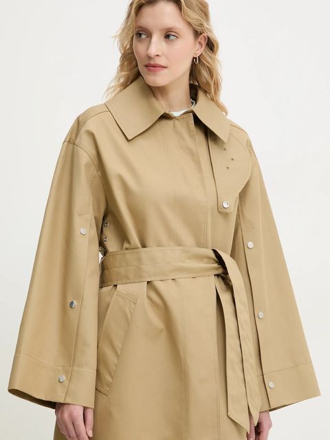 Day Birger et Mikkelsen płaszcz bawełniany Lior damski kolor zielony przejściowy oversize DAY65243712