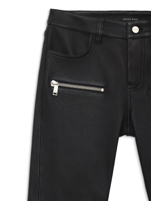 ANINE BING Remy leather skinny trousers - Black