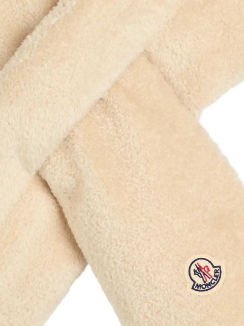 Moncler logo-patch scarf - Neutrals - zdjęcie produktu nr 2