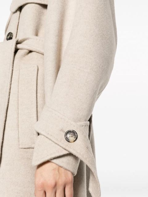 Max Mara belted-waist cashmere coat - Neutrals