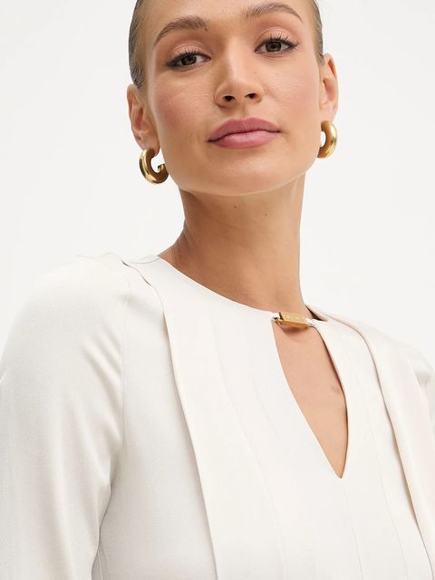 Marciano by Guess sukienka ANITA kolor beżowy mini rozkloszowana 5YGK33 7356A