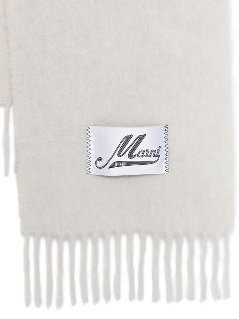 Marni fringed Schal scarf - White - zdjęcie produktu nr 2