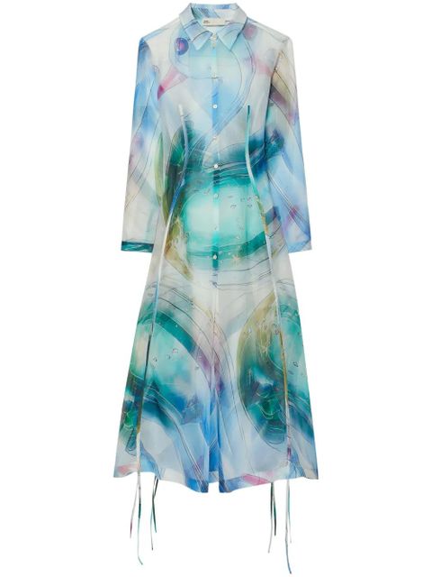 Tory Burch silk organza dress - Blue - zdjęcie produktu nr 1