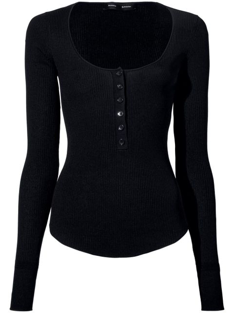 Proenza Schouler Boyd Henley jumper - Black - zdjęcie produktu nr 1