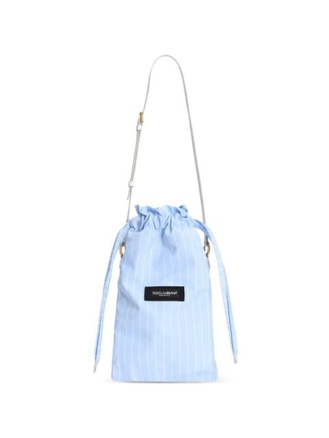 Dolce & Gabbana striped bucket bag - Blue - zdjęcie produktu nr 1