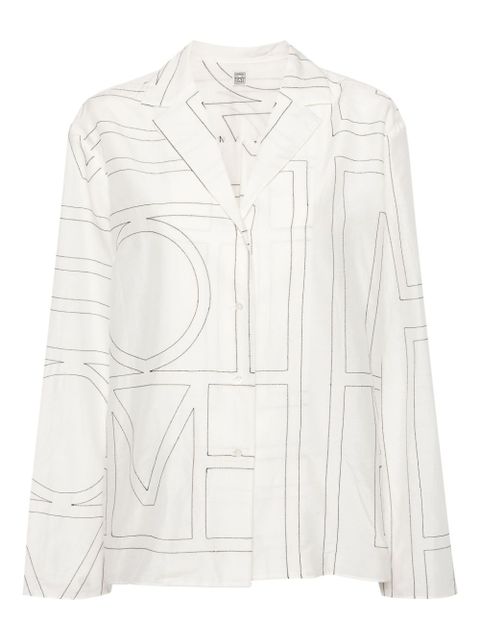 TOTEME monogram-embroidered shirt - White - zdjęcie produktu nr 1
