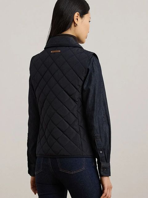 Lauren Ralph Lauren bezrękawnik damski kolor granatowy przejściowy 297967141