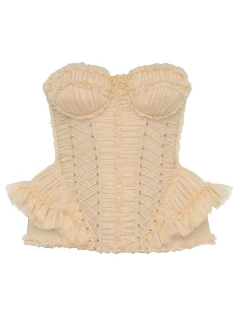 ZIMMERMANN Frayed Rebellion corset - Neutrals - zdjęcie produktu nr 1