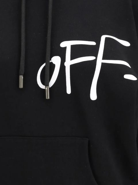 Off-White logo-detail hoodie - Black