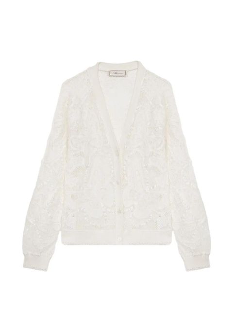 Blumarine butterfly-applique cardigan - White - zdjęcie produktu nr 1