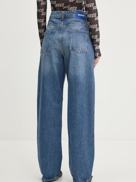 HUGO Blue jeansy damskie high waist 50533913