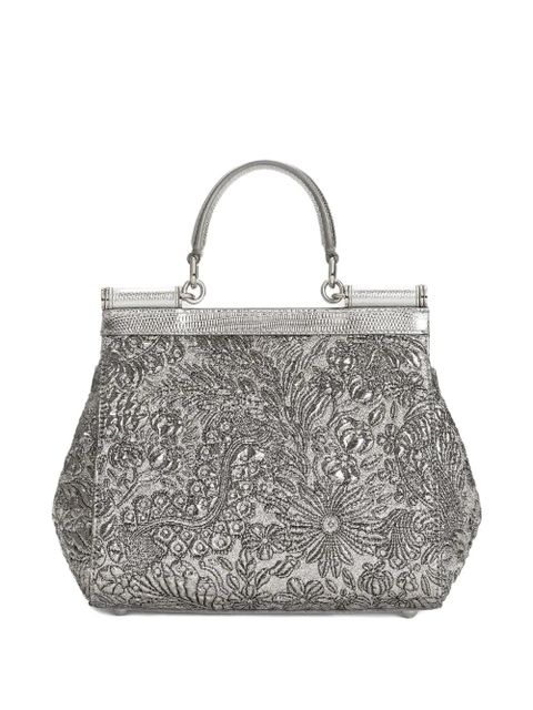 Dolce & Gabbana medium Sicily brocade tote bag - Silver - zdjęcie produktu nr 2