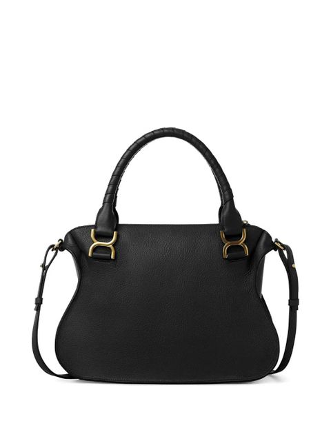 Chloé Marcie grained leather satchel - Black