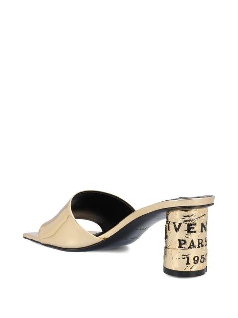 Givenchy logo-detail heeled mules - Gold