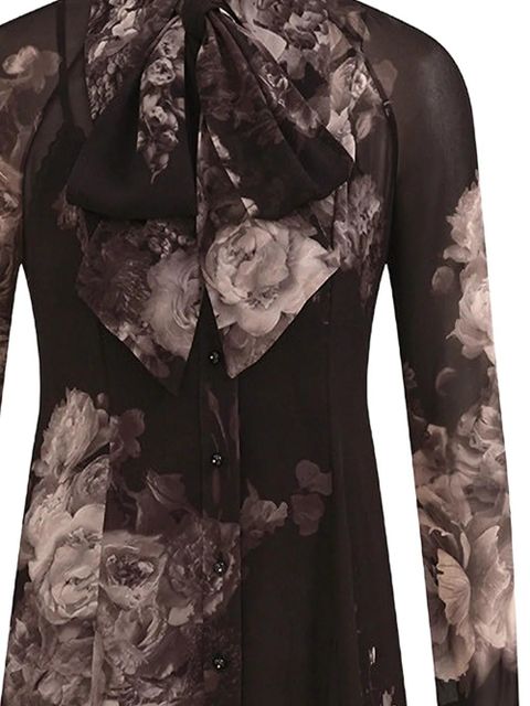 ZIMMERMANN Hypnotic floral bow maxi shirt dress - Black - zdjęcie produktu nr 2