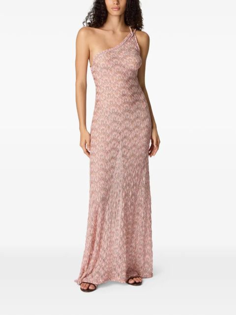 Missoni one-shoulder maxi beach dress - Pink - zdjęcie produktu nr 2
