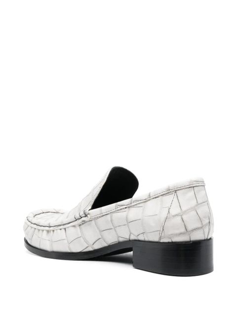 Acne Studios block-heel leather loafers - White