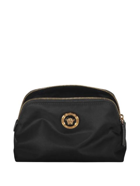 Versace logo-plaque make-up bag - Black