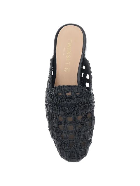 TWINSET woven mules - Black