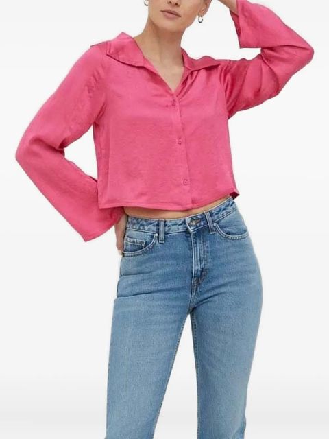 American Vintage flat-collar cropped-length shirt - Pink - zdjęcie produktu nr 1