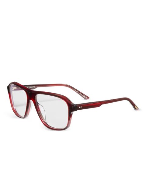 KHAITE x Oliver Peoples rectangle-frame glasses - Red - zdjęcie produktu nr 2