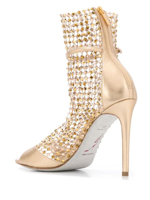 René Caovilla Galaxia stiletto sandals - Gold
