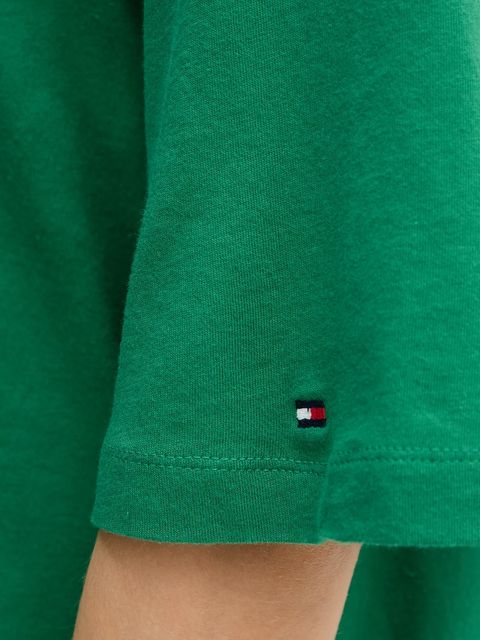 Tommy Hilfiger t-shirt bawełniany damski kolor zielony WW0WW47811