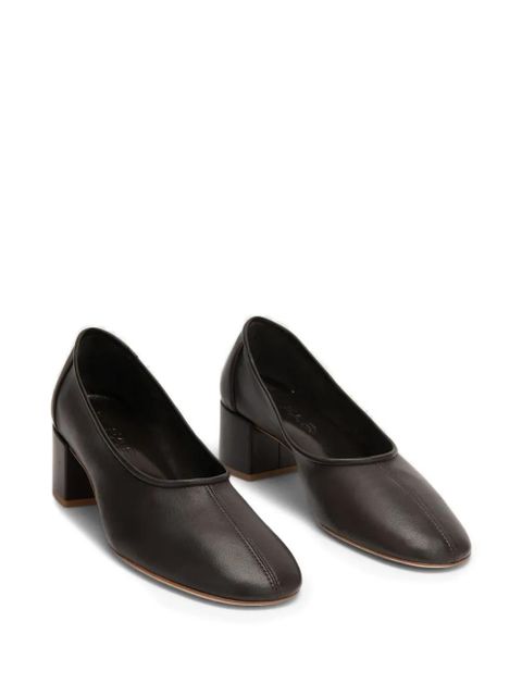 BY FAR Prudence leather heeled pumps - Brown - zdjęcie produktu nr 2