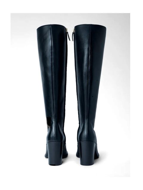 Chloé 80mm leather knee-high boots - Black - zdjęcie produktu nr 2