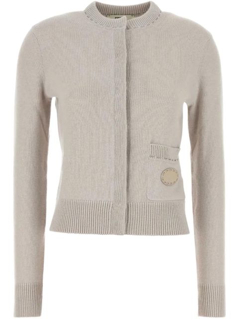 FENDI knitted front-pocket cardigan - Neutrals - zdjęcie produktu nr 1