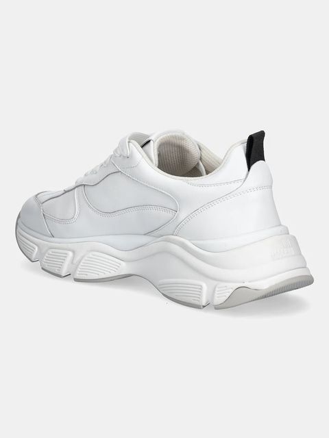 Love Moschino sneakersy skórzane damskie kolor biały JA15246G1NIA0100