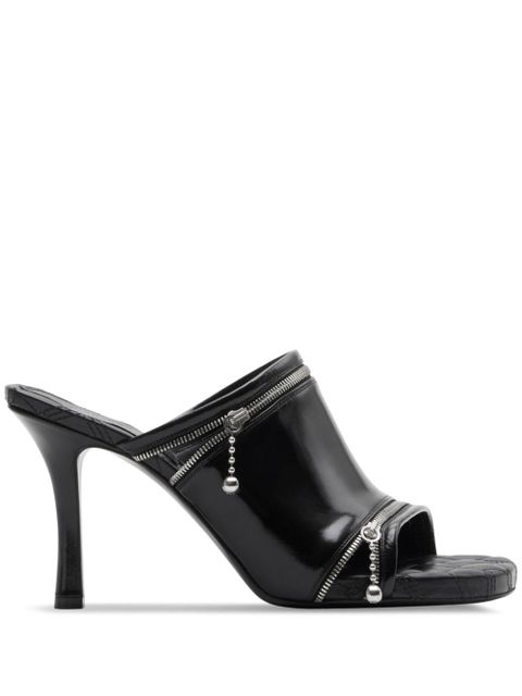 Burberry Peep 85mm leather sandals - Black - zdjęcie produktu nr 1