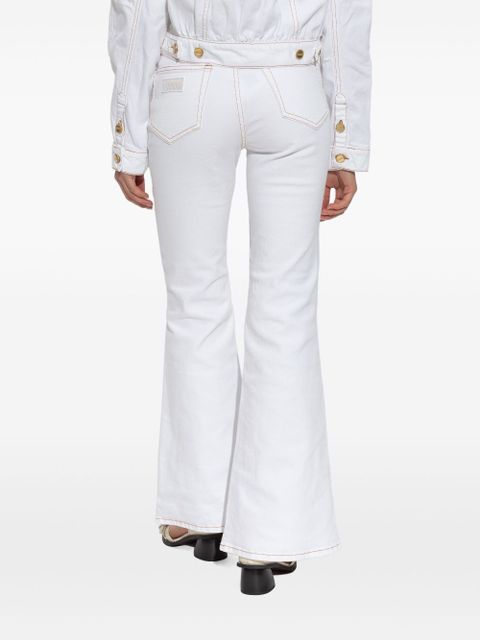 GANNI flared jeans - White