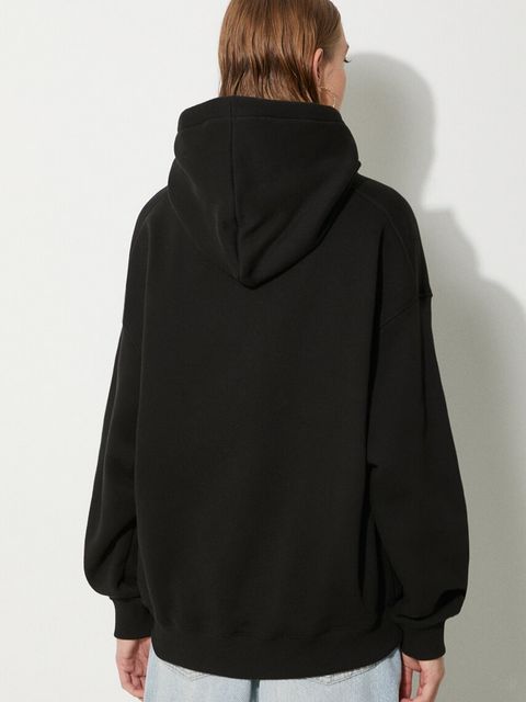 Kenzo bluza bawełniana Boke Flower 2.0 damska kolor czarny z kapturem z aplikacją FE62SW1494MB.99J