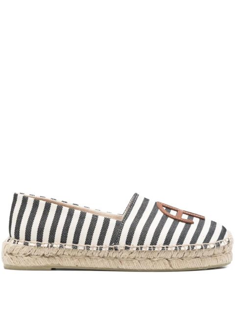 ANINE BING Paloma striped logo espadrilles - Black - zdjęcie produktu nr 1
