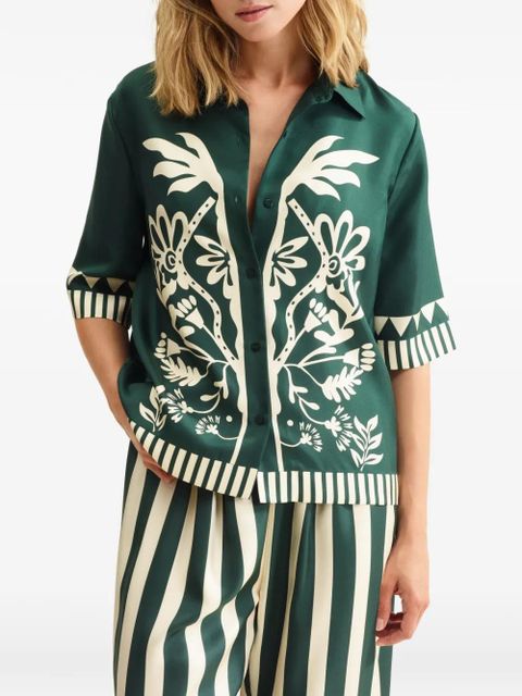 ERES floral-print shirt - Green