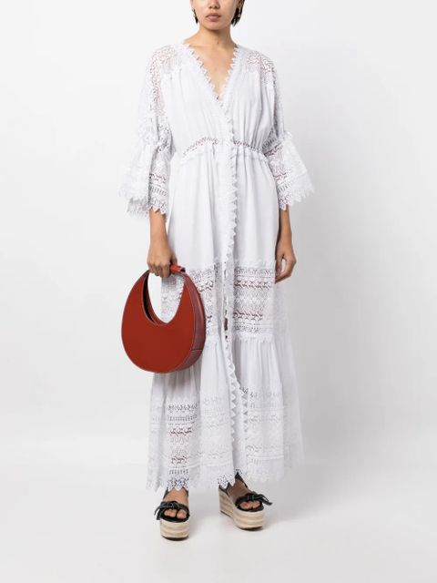 Charo Ruiz Ibiza Margherita lace-trim maxi dress - White