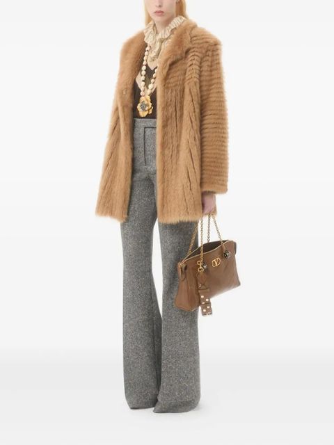 Valentino Garavani Panthea leather shoulder bag - Brown